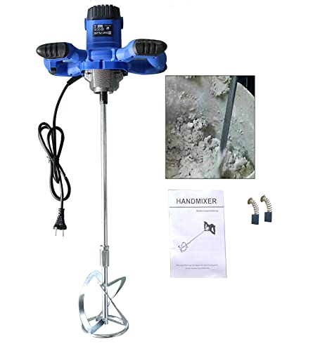 Elektrisches Mischwerkzeug Motar-Rührer Tragbarer Mixer für Beton Zement Putz Mörtel Farbe Professioneller Elektro-Rührer Handheld-Motar-Rührer mit 6 Geschwindigkeiten einstellbar von HSHa