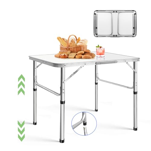 HSHa Campingtisch Klapptisch Esstisch Picknicktisch 2 Höhen-70/33 cm Gartentisch Wetterfest Camping-Aluminiumtisch mit Griff für Garten BBQ Catering Küche - bis 15kg HSHa Campingtisch Klapptisch Esstisch Picknicktisch 2 Höhen-70/33 cm Gartentisch Wetterfest Camping-Aluminiumtisch mit Griff für Garten BBQ Catering Küche - bis 15kg von HSHa