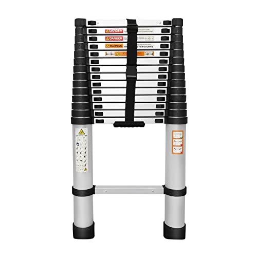 Teleskopleiter Klappleiter Aluminium Ausziehleiter, Rutschfester Stehleiter Gerade Leiter Mehrzweckleiter Robust Stehleiter Aluleiter Ausziehbar Aluleiter Treppenleiter Mehrzweckleiter Aluminium Norm von HSHa