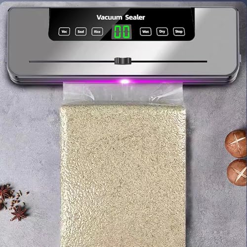 Vakuumiergerät 6 in 1, Vakuumierer sous vide mit Eingebauter cutter, Vacuumiergeraet Folienschweißgerät inkl.10 Vakuumierbeutel, Einschweissgerät Vakuum Sealer für Lebensmittel, aus ABS Vakuumiergerät 6 in 1, Vakuumierer sous vide mit Eingebauter cutter, Vacuumiergeraet Folienschweißgerät inkl.10 Vakuumierbeutel, Einschweissgerät Vakuum Sealer für Lebensmittel, aus ABS von HSHa