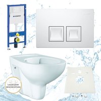 Hsi-expert - Geberit Duofix Vorwandelement Grohe wc spülrandlos Beschichtung Komplett-Set Delta50 weiß von HSI-EXPERT