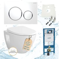Geberit Vorwandelement Sigma Vento WC spülrandlos Komplettset Sigma20 weiß von HSI-EXPERT