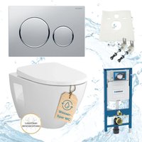 Geberit Vorwandelement Sigma Bartolo wc spülrandlos Komplettset Sigma20 chrom von HSI-EXPERT