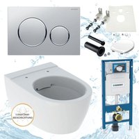 Geberit Vorwandelement Sigma iCon WC spülrandlos Komplettset Sigma20 chrom von HSI-EXPERT