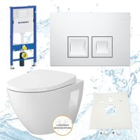 Geberit Vorwandelement Vento wc spülrandlos Komplettset Delta 35 von HSI-EXPERT