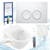 Geberit Vorwandelement Villeroy Boch Architectura WC spülrandlos Komplettset Delta25 von HSI-EXPERT
