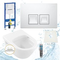 Hsi-expert - Geberit Vorwandelement Villeroy Boch Architectura wc spülrandlos Drückerplatte wc Sitz SoftClose... von HSI-EXPERT