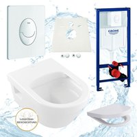 Grohe Vorwandelement Rapid 3in1 Architectura WC spülrandlos Drückerplatte Drücker weiß Grohe Vorwandelement Rapid 3in1 Architectura WC spülrandlos Drückerplatte Drücker weiß von HSI-EXPERT