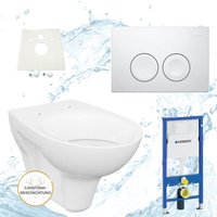 Hsi-expert - Geberit Duofix Vorwandelement Comfort Design wc Delta Drückerplatte Komplettset von HSI-EXPERT