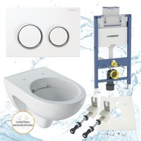 Geberit Vorwandelement Omega 98 cm Geberit Renova Nr. 1 wc spülrandlos wc Sitz Komplettset von HSI-EXPERT