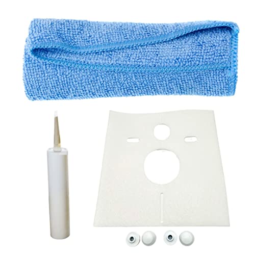 Microfasertuch Stretch Set "BAD & WC Tuch" Reinigung von Keramik, Bad-Armaturen, Dusche, Badewanne, Entfernt Kalk und harte Verschmutzungen mit Schallschutz, Silikon von HSI-Expert