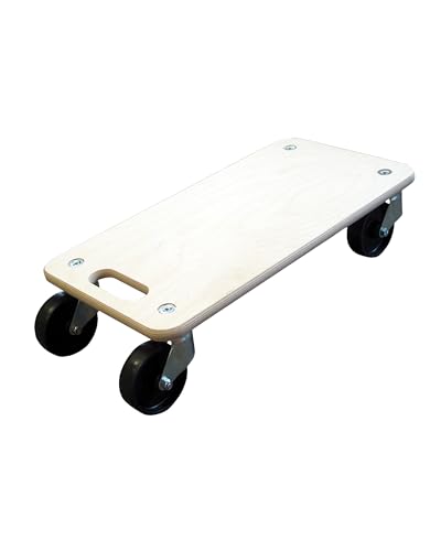 HSI Transportroller mit harten Rollen 600 x 300 mm - Rollbrett zum Transport von schweren Gegenständen bis zu 200 kg, Möbelroller mit Tragegriff von HSI Professional