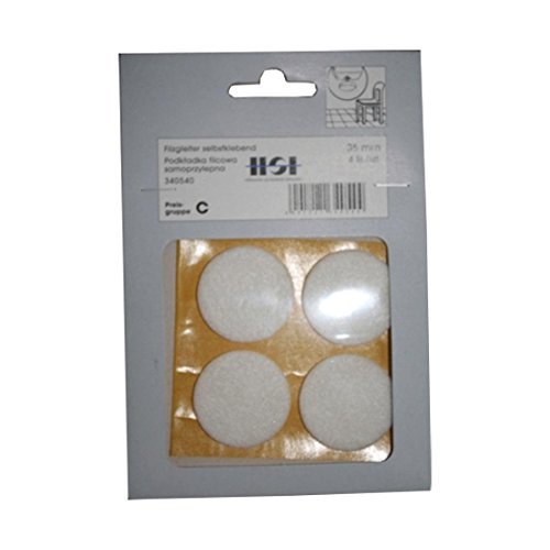 Beutel Filzgleiter weiss selbstklebend 35mm von HSI