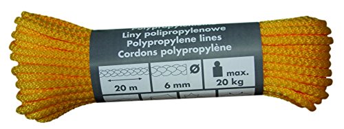 HSI Polypropylenleinen geflochten 6 mm 20 m, 1 Stück, gelb, 947712.0 von HSI Professional