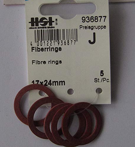 HSI Fiberringe Fiber-Ringe, ø 17 x 24 mm, 5 Stück, 936877 von HSI