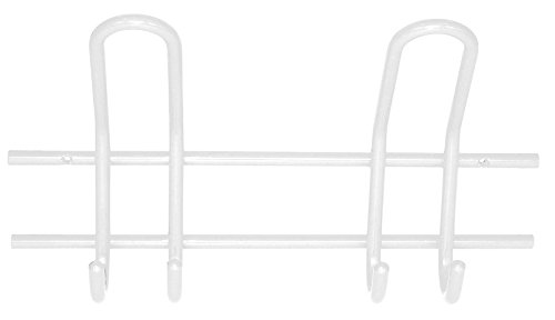 HSI 561800.0 Garderobenleisten mit 2 Haken Eisen weiß L 280 x B 170 x H 75mm von HSI