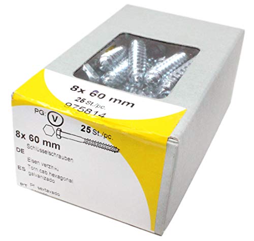 Schlüsselschrauben verzinkt 8x60mm von HSI