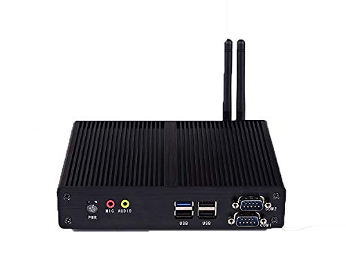Celeron J1900 Quad core 2.4GHz Mini Box PC Fanless PC Nano PC htpc with 4G RAM 120G SSD Support Linux/Windows USB3.0 HDMI VGA Dual LAN Duak RS232 WiFi Included,Aluminum Shell,HD 1080P von HSIPC
