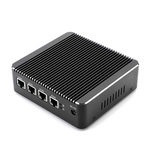 HSIPC J4125/J5005 Firewall Micro Appliance, Mini PC, Router 4*i226 2.5GBE 4G 128G AES-NI Compatible with Pfsense OPNsense von HSIPC