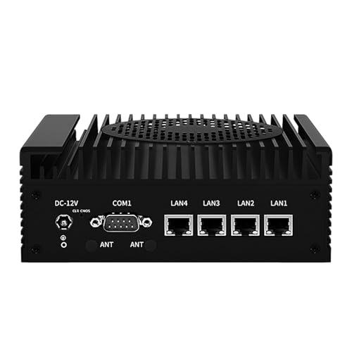 HSIPC i3 N305 Quad Core Firewall Micro Appliance, Mini PC, Router with DDR5 16G RAM 256G SSD, 4*i226-V RJ45 COM AES-NI Compatiable with pfsense opnsense von HSIPC