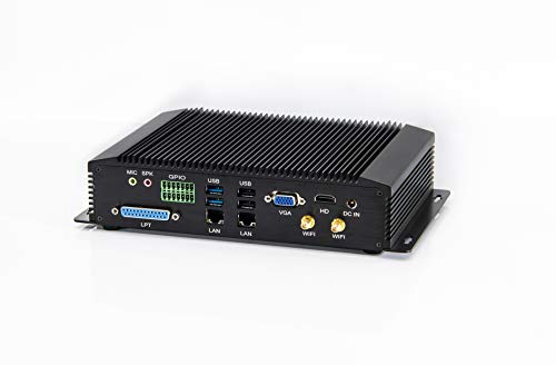 New Haswell i7 4500U Industrial PC IPC Mini PC Fanless PC with 8G RAM 256G SSD Rich IO Dual LAN NIC GbE 6 COM RS422 RS485 USB3.0 8 GPIO LPT VGA HDMI Linux/Windows von HSIPC
