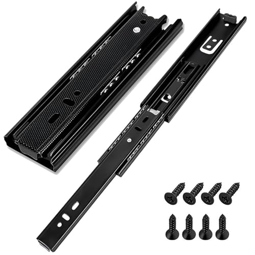 HSIRYAOHD 1 Paar Schubladenschienen, Vollauszug mit Kugellager, kaltgewalzter Stahl, Tragfähigkeit 45 kg, Seitenmontage (900 mm) von HSIRYAOHD