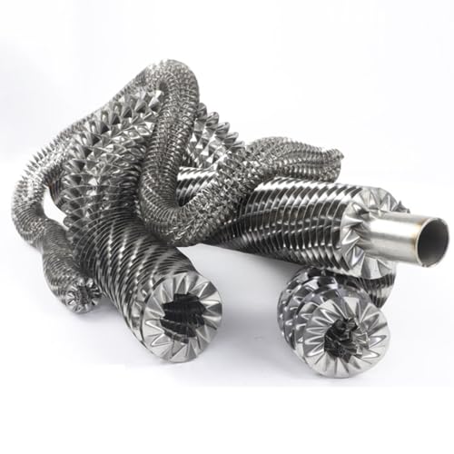 HSIRYAOHD 1 x 1 m Edelstahl-Spiral-Kühlkörper für röhrenförmige Kühlrohre, Wärmeleitung, Heizrippenrohr, Trocknung von Heizkörperteilen (ID 32 mm, Höhe 7 mm) von HSIRYAOHD