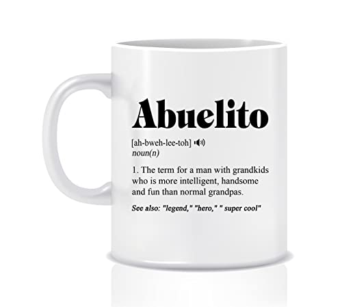 HSIRYAOHD Abuelito Definition Tasse – Abuelito Kaffeetasse – Abuelito Tasse – Abuelito Geschenk – Beförderung zu Abuelito – Best Abuelitomug – Best Abuelito Ever 325 ml von HSIRYAOHD