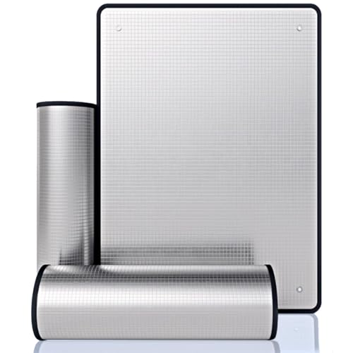 HSIRYAOHD Aluminiumfolie, Isolierfolie, reflektierende Fensterfolie, Sichtschutz, Tönung für Glastür, Wärmeregulierung, Anti-Tönung, winddicht, schalldicht, leicht zu selbstklebend (70 x 120 cm) von HSIRYAOHD