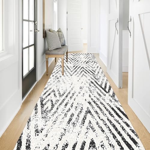 HSIRYAOHD Extra langer Teppichläufer für Flure, rutschfeste Gummi-Rückseite, waschbar, Küchenteppich, schmaler langer Flurläufer für Eingangsbereich, Flur, Treppe (60 x 400 cm) von HSIRYAOHD