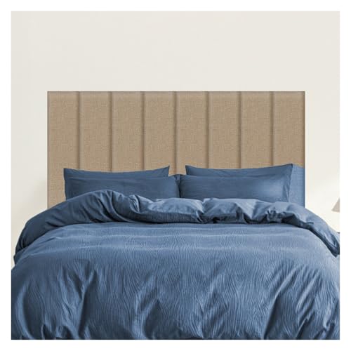 HSIRYAOHD Gepolsterte Wandpaneele, 3D-Anti-Kollisions-Stoffwandverkleidungen, abziehen und aufkleben, wandmontiertes Kopfteil für Schlafzimmer (Hellbraun, 180 x 50 cm) von HSIRYAOHD