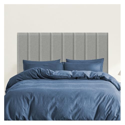 HSIRYAOHD Gepolsterte Wandpaneele, 3D-Anti-Kollisions-Stoffwandverkleidungen, abziehen und aufkleben, wandmontiertes Kopfteil für Schlafzimmer (Hellgrau, 240 x 50 cm) von HSIRYAOHD