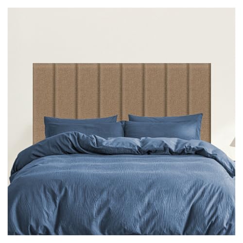 HSIRYAOHD Gepolsterte Wandpaneele, 3D-Anti-Kollisions-Stoffwandverkleidungen, abziehen und aufkleben, wandmontiertes Kopfteil für Schlafzimmer (braun, 220 x 50 cm) von HSIRYAOHD
