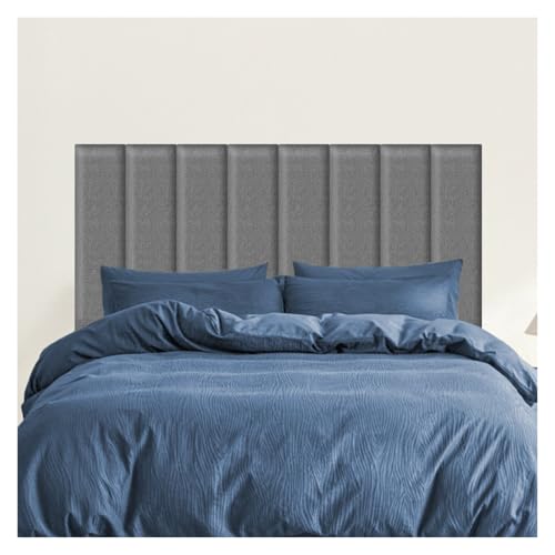 HSIRYAOHD Gepolsterte Wandpaneele, 3D-Anti-Kollisions-Stoffwandverkleidungen, abziehen und aufkleben, wandmontiertes Kopfteil für Schlafzimmer (dunkelgrau, 140 x 50 cm) von HSIRYAOHD