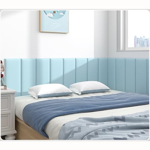 HSIRYAOHD Gepolstertes Kopfteil, Wandverkleidungs-Kits, Anti-Kollisions-gepolsterte Wandpaneele, Wandkissen-Polsterung, selbstklebendes Kopfteil, Tatami-Wandaufkleber für Kinderzimmer, Wand von HSIRYAOHD