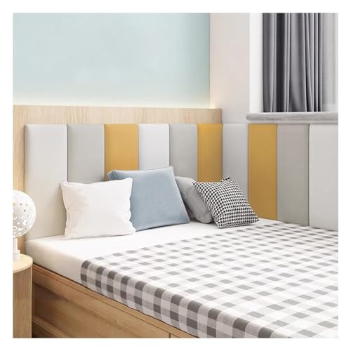 HSIRYAOHD Gepolstertes Kopfteil, selbstklebende Wandaufkleber, 3D-Anti-Kollisions-Kopfteil-Wandpolsterung für Full, Queen und King Bed HSIRYAOHD Gepolstertes Kopfteil, selbstklebende Wandaufkleber, 3D-Anti-Kollisions-Kopfteil-Wandpolsterung für Full, Queen und King Bed von HSIRYAOHD