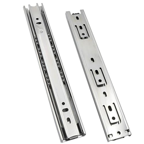 HSIRYAOHD Kugellager-Schubladenschienen, Vollauszug, Seitenmontage, Metallschienen für Schlafzimmer, Arbeitszimmer, Wohnzimmer, 1 Paar (375 mm) von HSIRYAOHD
