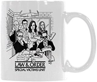 HSIRYAOHD Law and Order Special Victims Unit Kaffeetasse aus Keramikmaterial, Tassen, Teetasse, Weiß, 325 ml von HSIRYAOHD