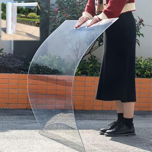 HSIRYAOHD Polycarbonat-Dachplatte, 0,8 mm Glasfaserplatte, leicht zu schneiden, wasserdicht, UV-geschützt, verstärkt, transparente Platten, für Gewächshaus, Überdachung, Carport, Frühbeetverkleidung HSIRYAOHD Polycarbonat-Dachplatte, 0,8 mm Glasfaserplatte, leicht zu schneiden, wasserdicht, UV-geschützt, verstärkt, transparente Platten, für Gewächshaus, Überdachung, Carport, Frühbeetverkleidung von HSIRYAOHD