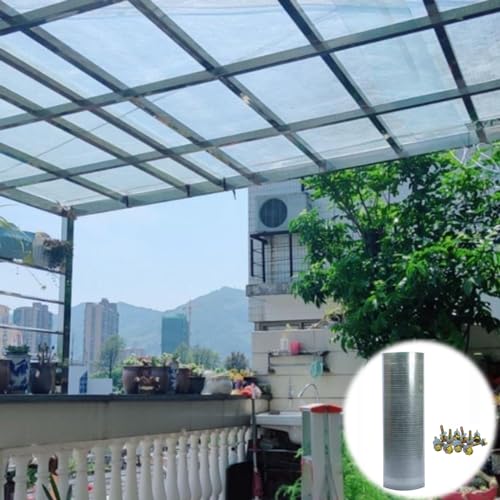 HSIRYAOHD Polycarbonat-Dachplatte, 0,8 mm Glasfaserplatte, leicht zu schneiden, wasserdicht, UV-geschützt, verstärkt, transparente Platten, für Gewächshaus, Überdachung, Carport, Frühbeetverkleidung HSIRYAOHD Polycarbonat-Dachplatte, 0,8 mm Glasfaserplatte, leicht zu schneiden, wasserdicht, UV-geschützt, verstärkt, transparente Platten, für Gewächshaus, Überdachung, Carport, Frühbeetverkleidung von HSIRYAOHD