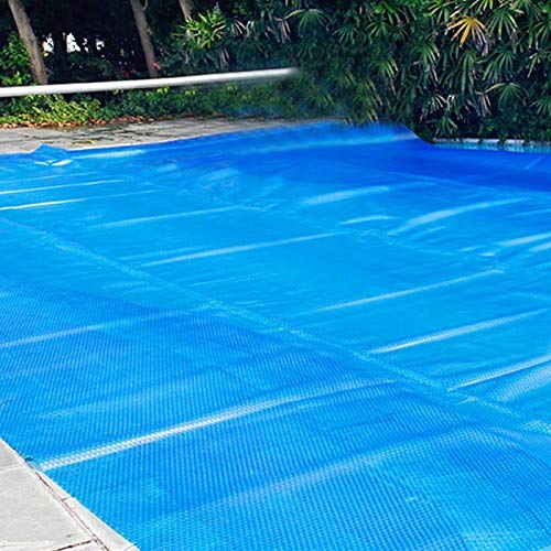 HSIRYAOHD Rechteckige Solar-Poolabdeckung mit Ösen, oberirdische Pool-Heizdecke, Plane, blaue Blasen, robuste Folie (Größe: 2,5 m × 2,5 m)) von HSIRYAOHD