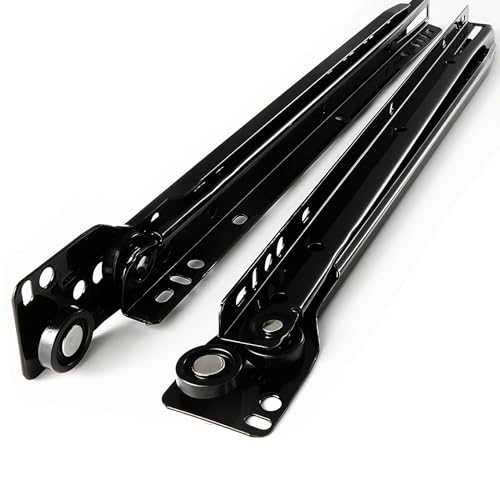 HSIRYAOHD Rollschubladenschienen, 1 Set mit 4 Stück, untere Befestigung, Teilauszug für Büroschränke, Nachttische, Tastaturablagen (450 mm) von HSIRYAOHD