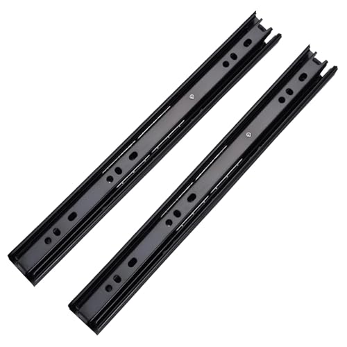 HSIRYAOHD Schubladenschienen, Kugellager, strapazierfähig, Seitenmontage, Tragkraft 30 kg, Schwarz, 1 Paar HSIRYAOHD Schubladenschienen, Kugellager, strapazierfähig, Seitenmontage, Tragkraft 30 kg, Schwarz, 1 Paar von HSIRYAOHD