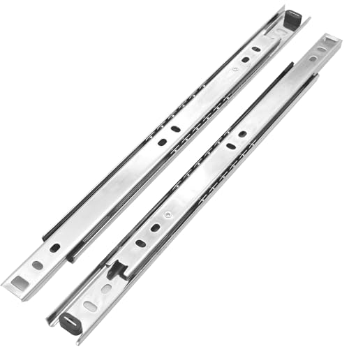 HSIRYAOHD Schubladenschienen mit Kugellagern, 2-teiliges Set, 1 Paar, teilweise ausziehbare Schienen für ausziehbare Schubladen, Seitenmontage (490 mm) von HSIRYAOHD
