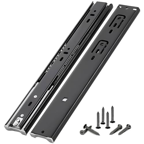 HSIRYAOHD Schubladenschienen mit Soft-Close, Kugellager-Metallschienen, Vollauszug 200–500 mm, 45 kg Tragkraft (250 mm), 1 Paar von HSIRYAOHD