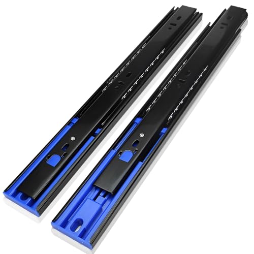 HSIRYAOHD Strapazierfähige Schubladenschienen mit Kugellagern, Vollauszug 250, 300, 350, 400, 450, 500, 550 mm, seitliche Schienen, Tragfähigkeit 50 kg (450 mm) von HSIRYAOHD