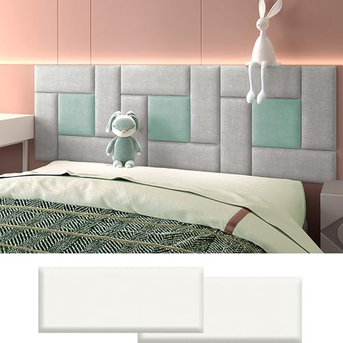 HSIRYAOHD Wandmatten zum Polstern von Kindern, 2 Stück gepolsterte Wandpaneele, an der Wand montiertes Kopfteil, Hintergrundwand, selbstklebendes Kissen, Anti-Kollisions-/Schalldämmung, Dicke 3,5 cm HSIRYAOHD Wandmatten zum Polstern von Kindern, 2 Stück gepolsterte Wandpaneele, an der Wand montiertes Kopfteil, Hintergrundwand, selbstklebendes Kissen, Anti-Kollisions-/Schalldämmung, Dicke 3,5 cm von HSIRYAOHD