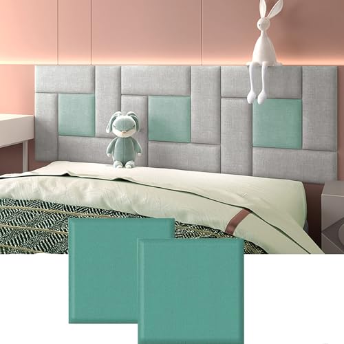 HSIRYAOHD Wandmatten zum Polstern von Kindern, 2 Stück gepolsterte Wandpaneele, an der Wand montiertes Kopfteil, Hintergrundwand, selbstklebendes Kissen, Anti-Kollisions-/Schalldämmung, Dicke 3,5 cm von HSIRYAOHD