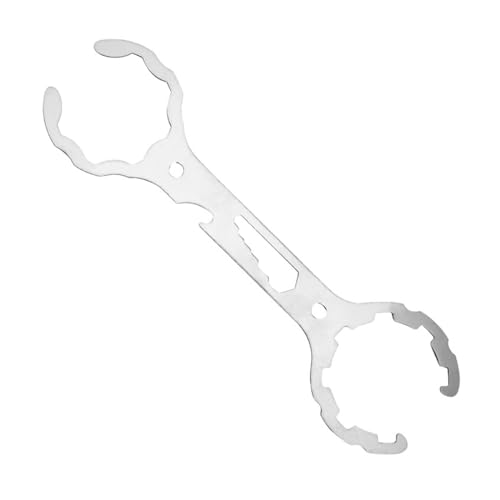 HSIXHAF Gasflaschenschlüssel mit aus Edelstahl - Doppelköpfiger Druckminderventilschlüssel, einschließlich Flaschenöffner und 4-12-mm-Mutternschlüsselfunktionen von HSIXHAF