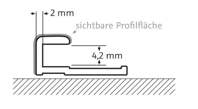 HSK Abschlussprofil, gerade ca. 17 × 7 x 2550 mm, Alu silber-matt, 930004-1 930004-1 von HSK Duschkabinenbau KG